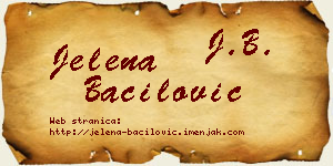 Jelena Bačilović vizit kartica